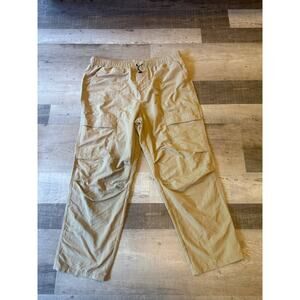 Original USA Pants Mens XL Beige Slash Pockets Elastic Waistband Comfort Preppy